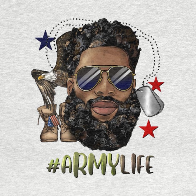 Black man army life by Hanadrawing